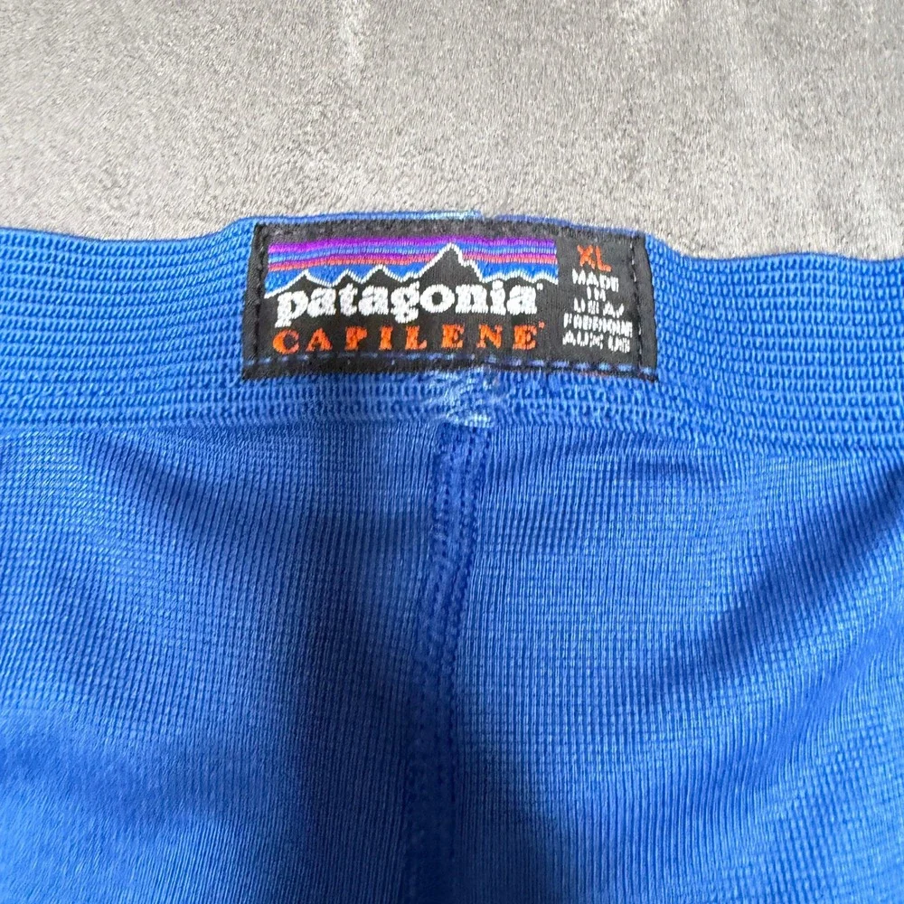 Patagonia Capilene Midweight Base Layer Bottoms Mens Sz XL Blue Thermal Pants
